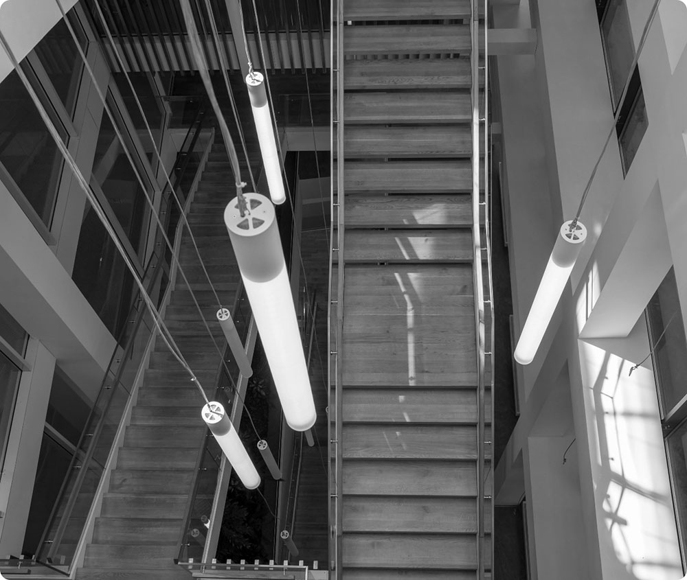 Roof lights stair